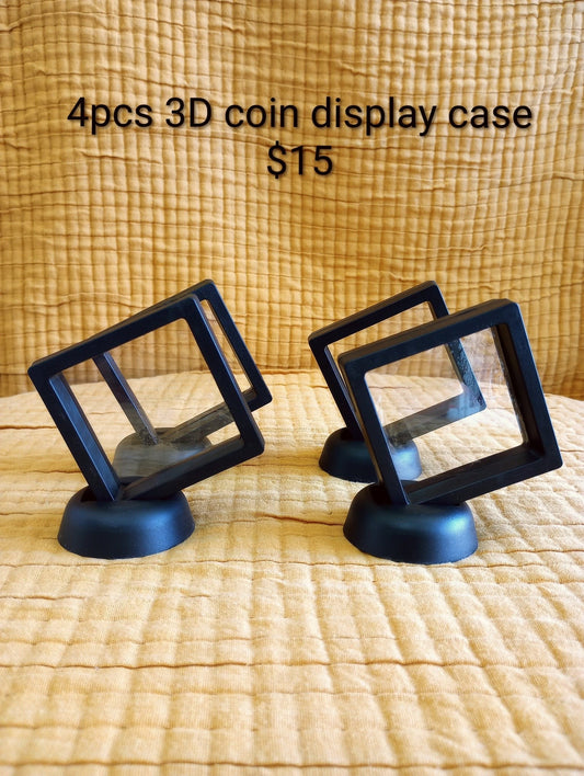 3D Coin Display Cases — 4-Piece