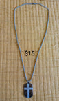 Blue Cross Pendant Necklace