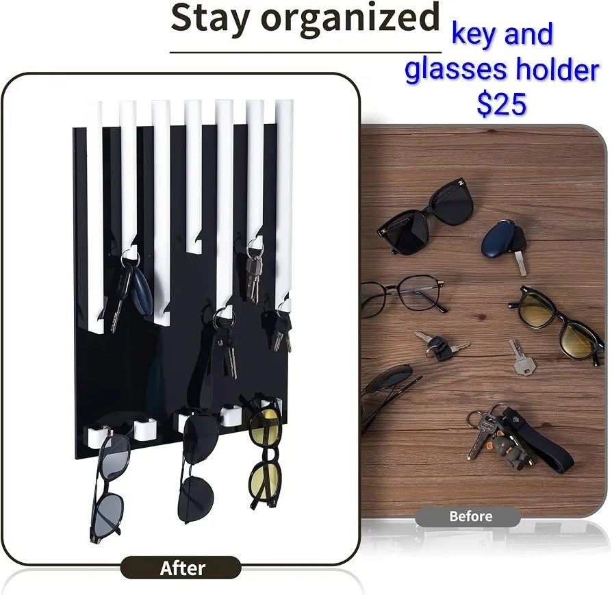 Wall-Mounted Key and Eyeglass Organizer - current Mystique photo