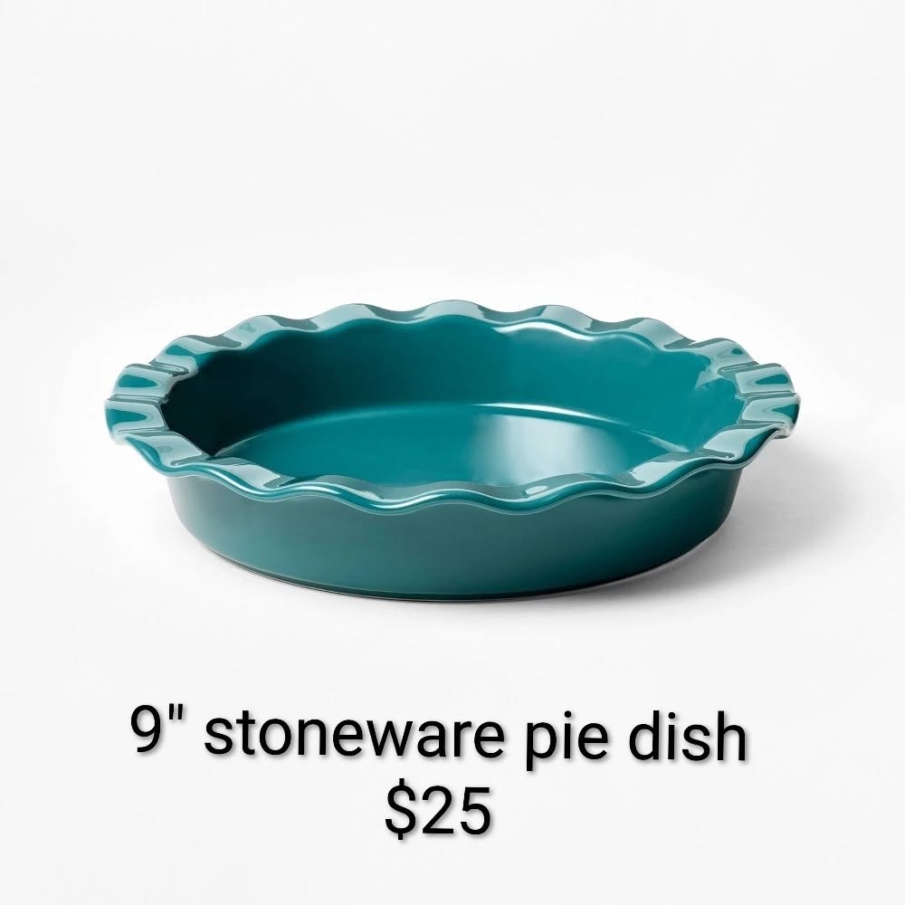 Stoneware Pie Dish 9 in