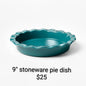 Stoneware Pie Dish 9 in