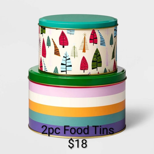 Food Storage Tins 2-Piece