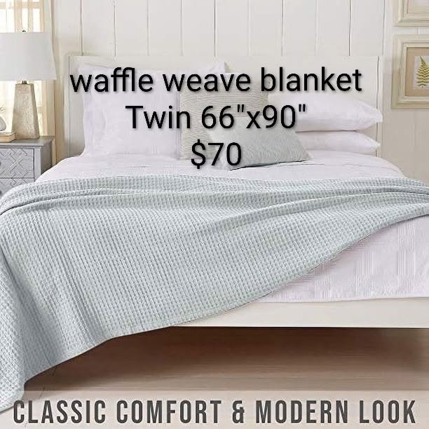 Cotton Waffle Weave Blanket Twin - current Mystique photo