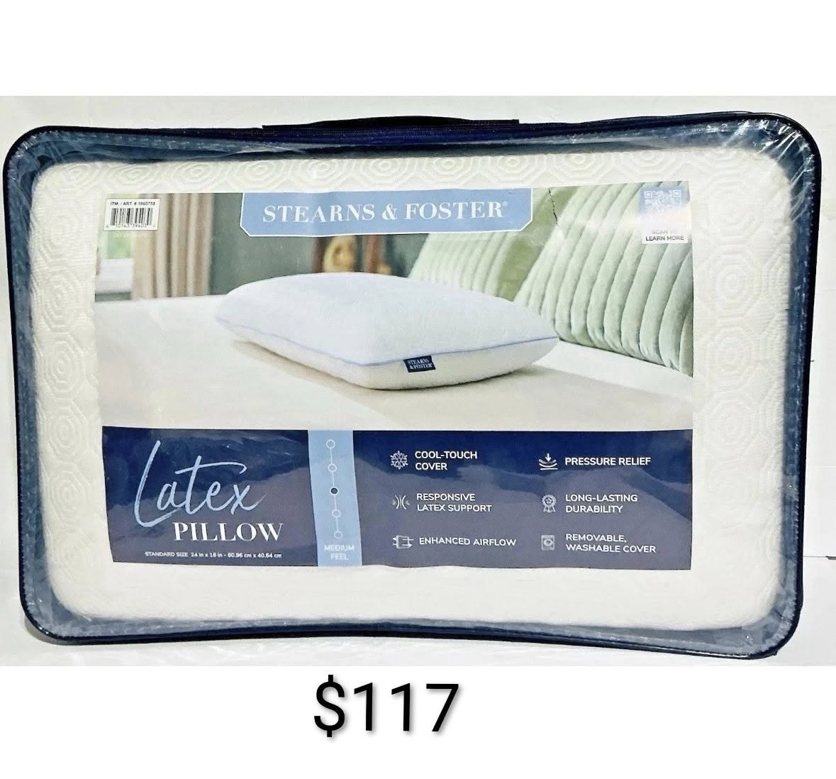Strauss and Foster Latex Pillow
