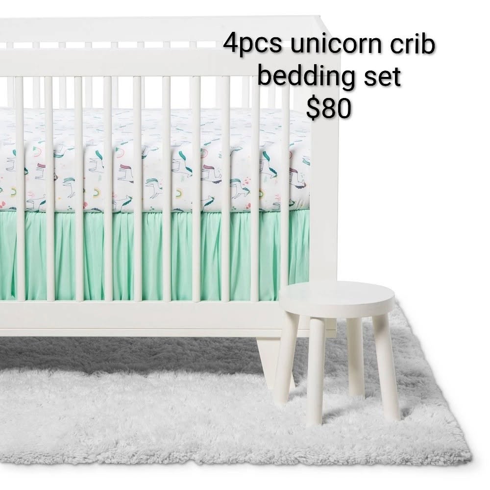 Unicorn Crib Bedding Set 4-Piece