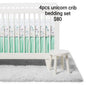 Unicorn Crib Bedding Set 4-Piece
