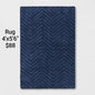 Blue Area Rug 4 x 5 ft 6 in