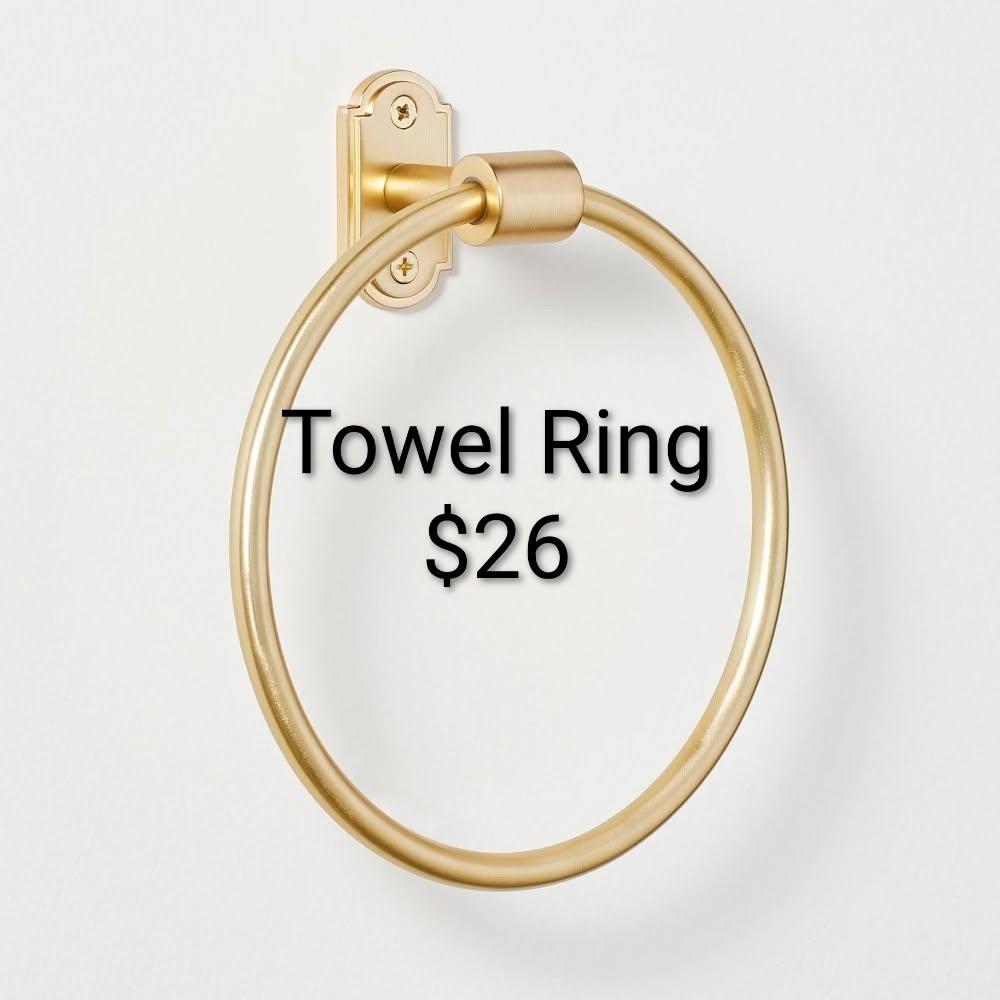 Gold-Tone Towel Ring