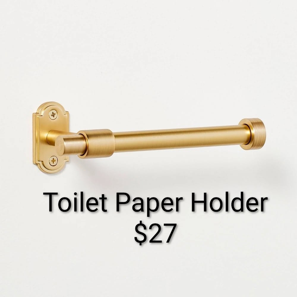 Gold-Tone Toilet Paper Holder