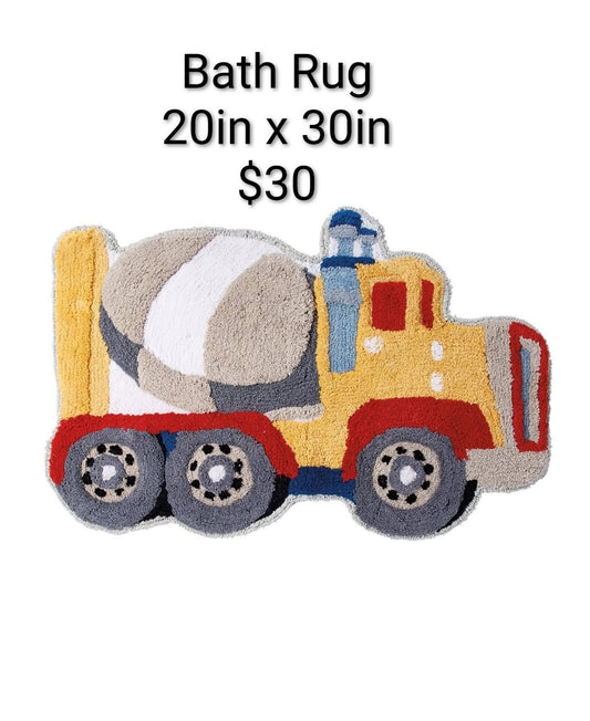 Cement Truck Bath Rug 20 x 30 in