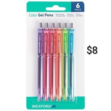 Wexford Color Gel Pens — 6-Pack