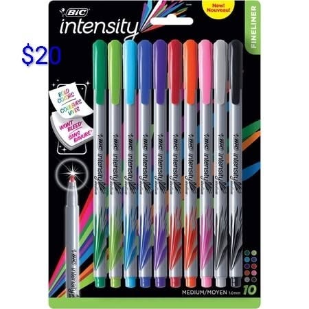 BIC Intensity Fineliner Pens — 10-Pack