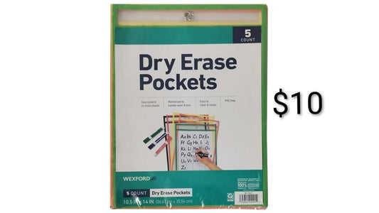 Wexford Dry Erase Pockets 5-Pack