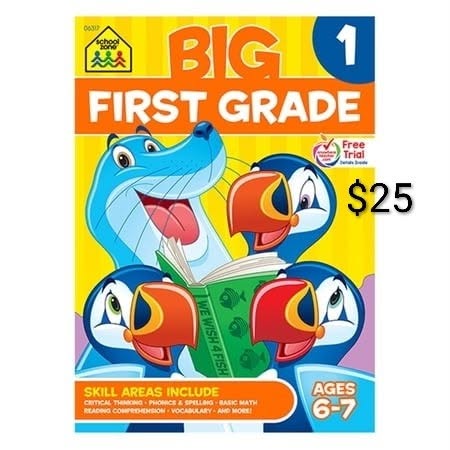 School Zone Big First Grade Workbook Ages 6-7