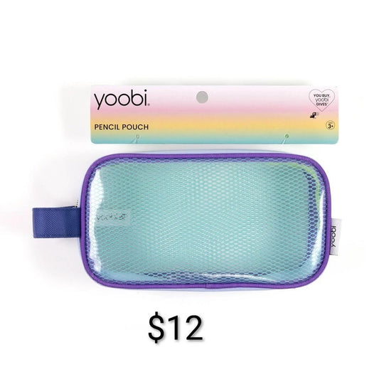 Yoobi Teal Mesh Pencil Pouch