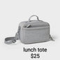 Gray Insulated Lunch Tote