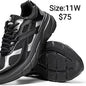 FitVille Black Men's Wide Athletic Shoe Size 11 W