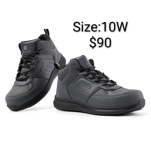 Black High-Top Wide Athletic Shoe Size 10 W