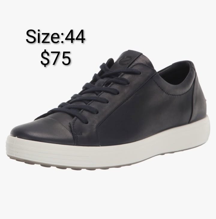Black Leather Casual Sneaker Size 44