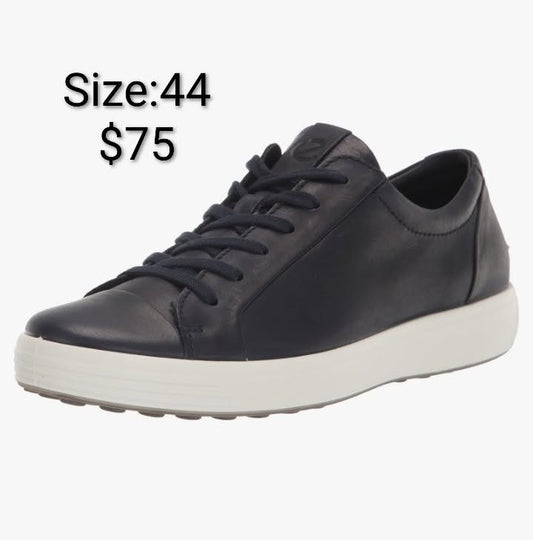 Black Leather Casual Sneaker Size 44