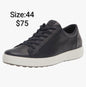 Black Leather Casual Sneaker Size 44