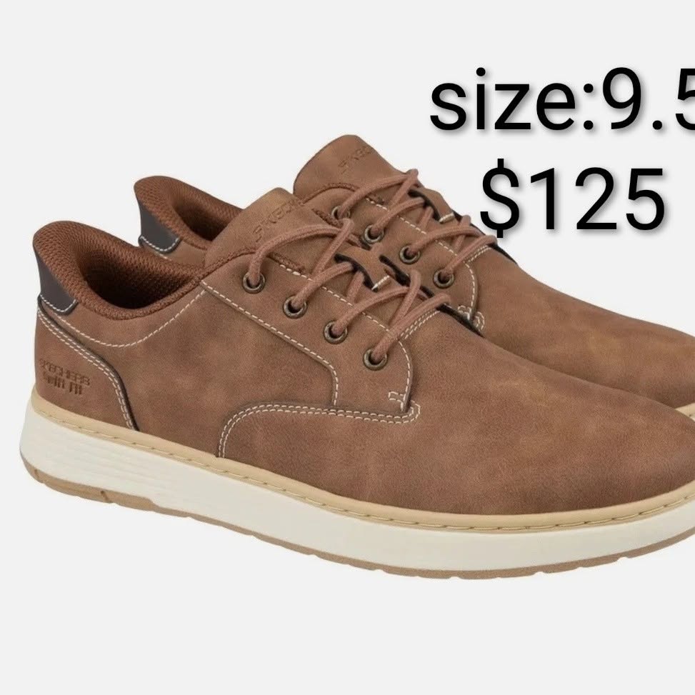 Brown Leather Casual Shoe Size 9.5