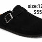 Black Buckle Clog — Size 12