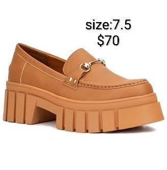 Tan Platform Loafer — Size 7.5