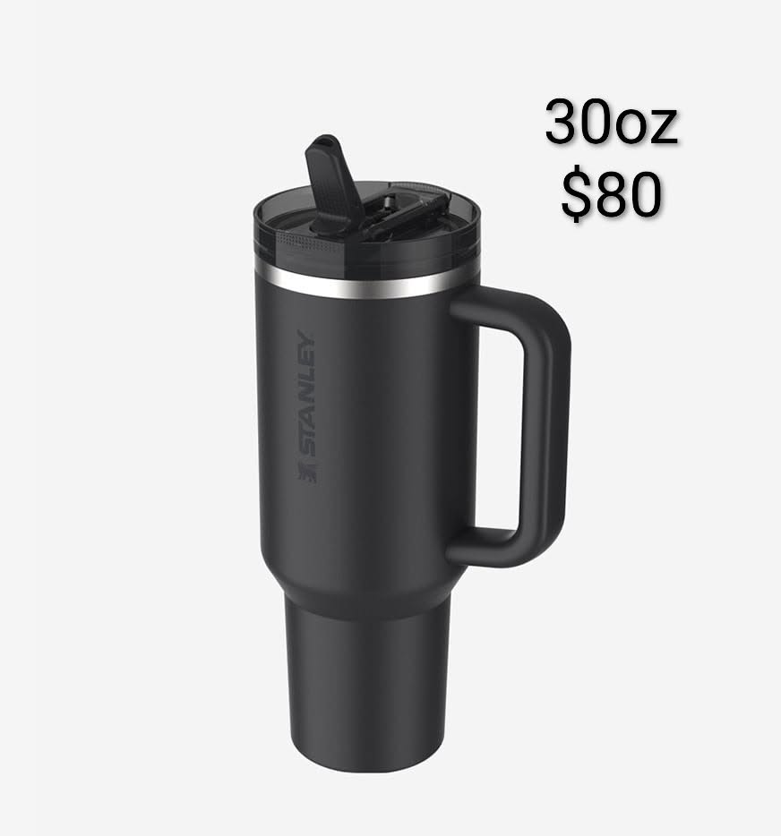 Stanley Quencher Tumbler Black — 30 oz