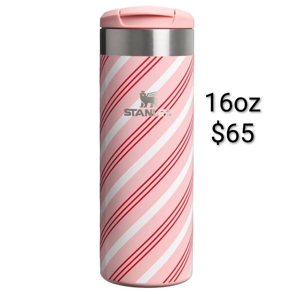 Stanley Pink Stripe Bottle — 16 oz