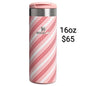 Stanley Pink Stripe Bottle — 16 oz