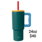 Simple Modern Teal Tumbler — 24 oz