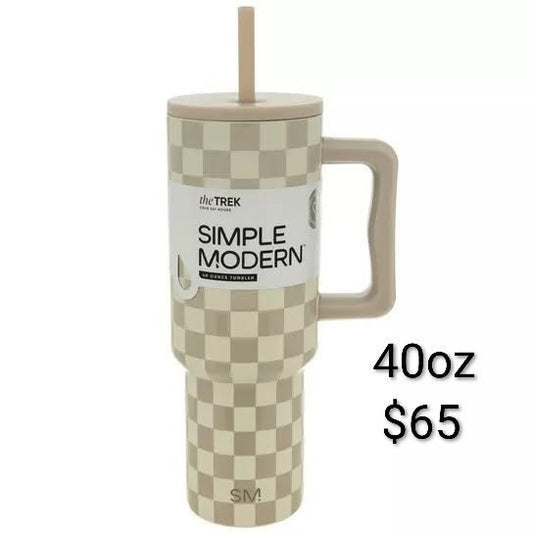 Simple Modern Checkered Tumbler — 40 oz