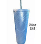 Light Blue Swirl Cold Cup — 24 oz