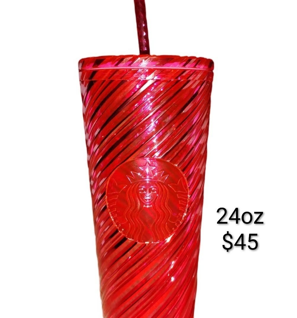 Red Swirl Cold Cup — 24 oz