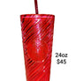 Red Swirl Cold Cup — 24 oz