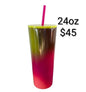 Pink and Yellow Gradient Cold Cup — 24 oz