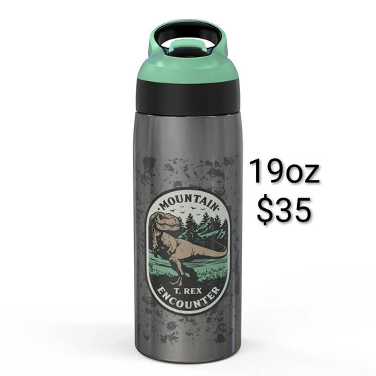 Mountain T-Rex Kids Water Bottle — 19 oz