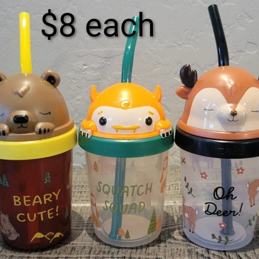 Animal Character Straw Cup