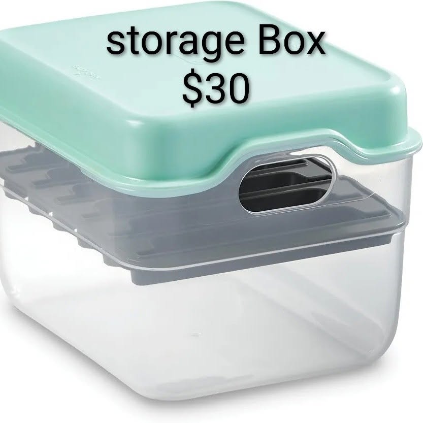 Mint Handled Storage Box