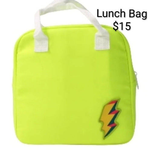 Lime Lightning Bolt Lunch Bag