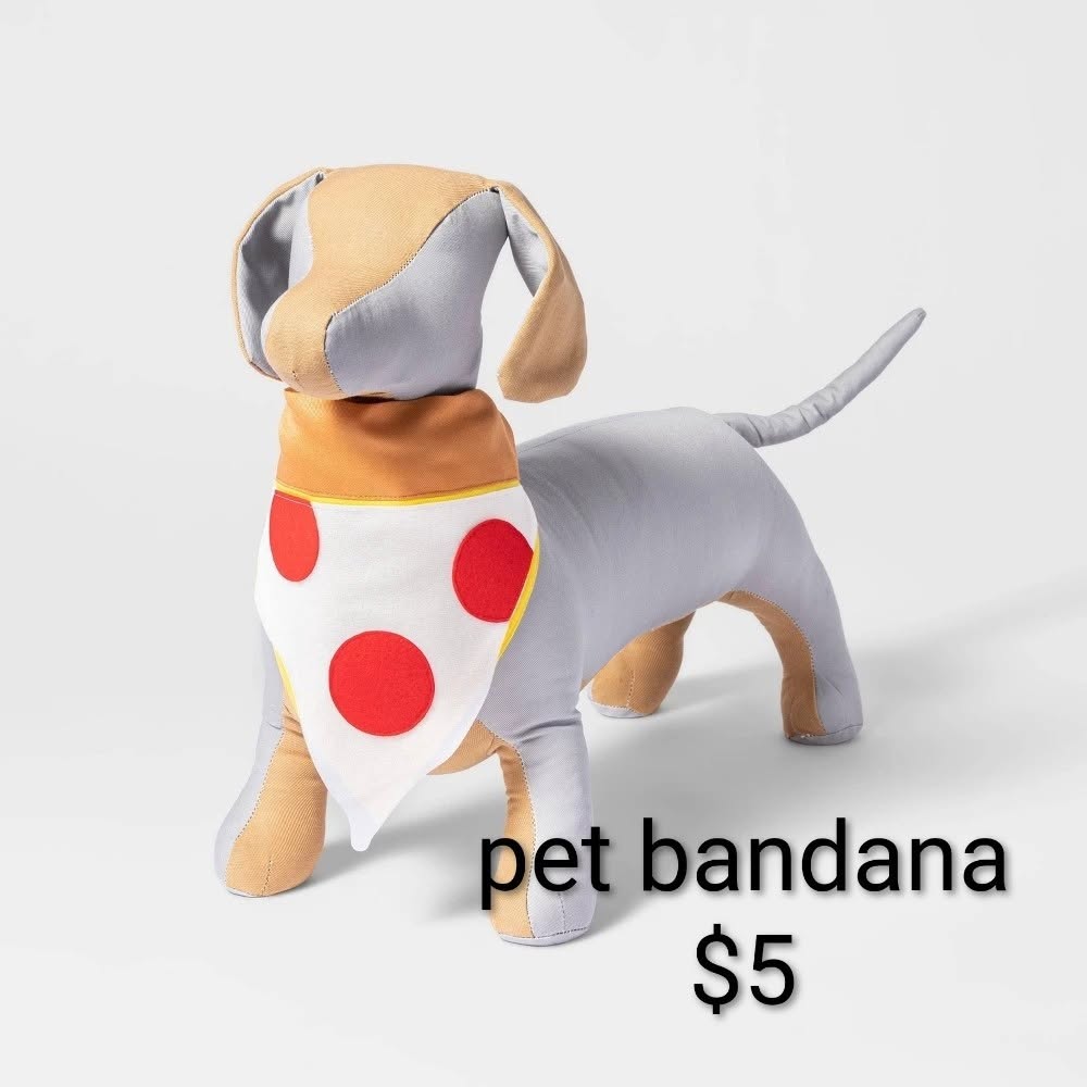 Pizza Print Pet Bandana