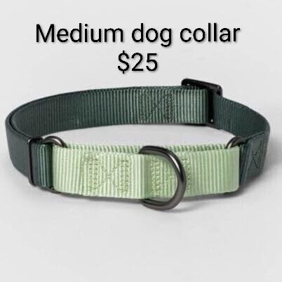 Green Medium Dog Collar