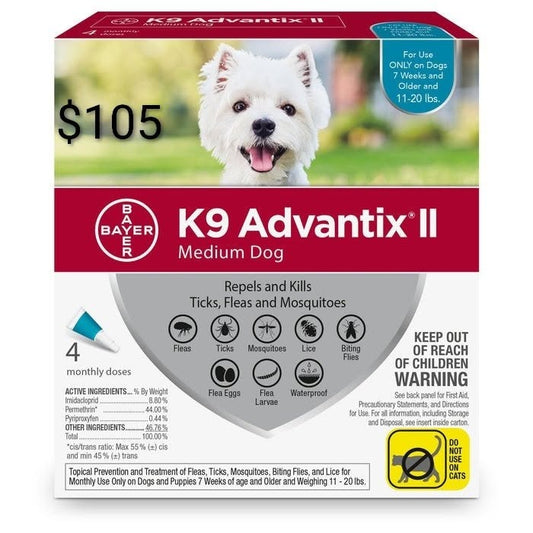 K9 Advantix II for Small Dogs — 4 Doses