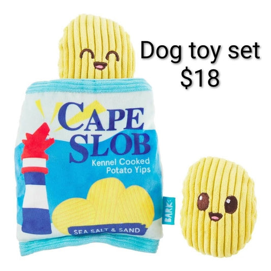 Cape Slob Potato Chip Dog Toy Set