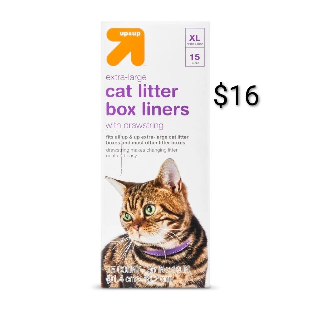 Up and Up XL Cat Litter Box Liners — 15 Count