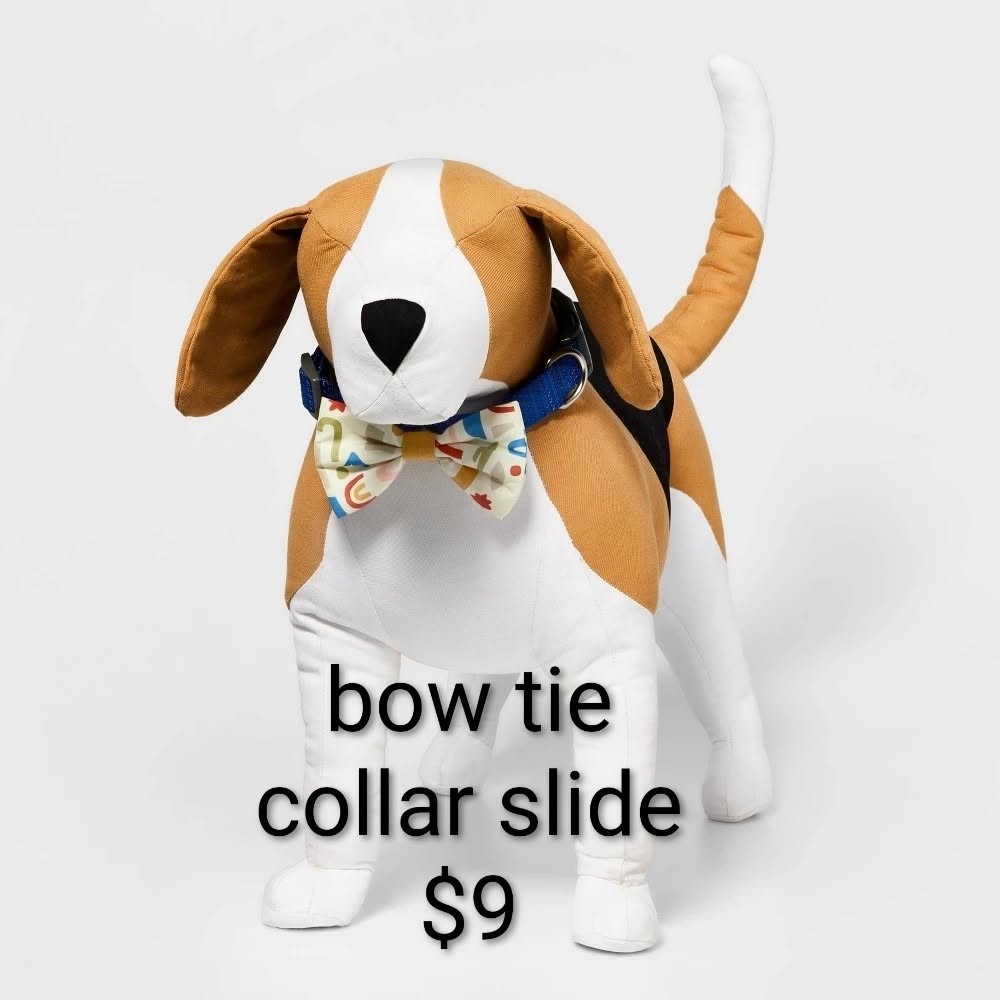 Multicolor Bow Tie Pet Collar Slide