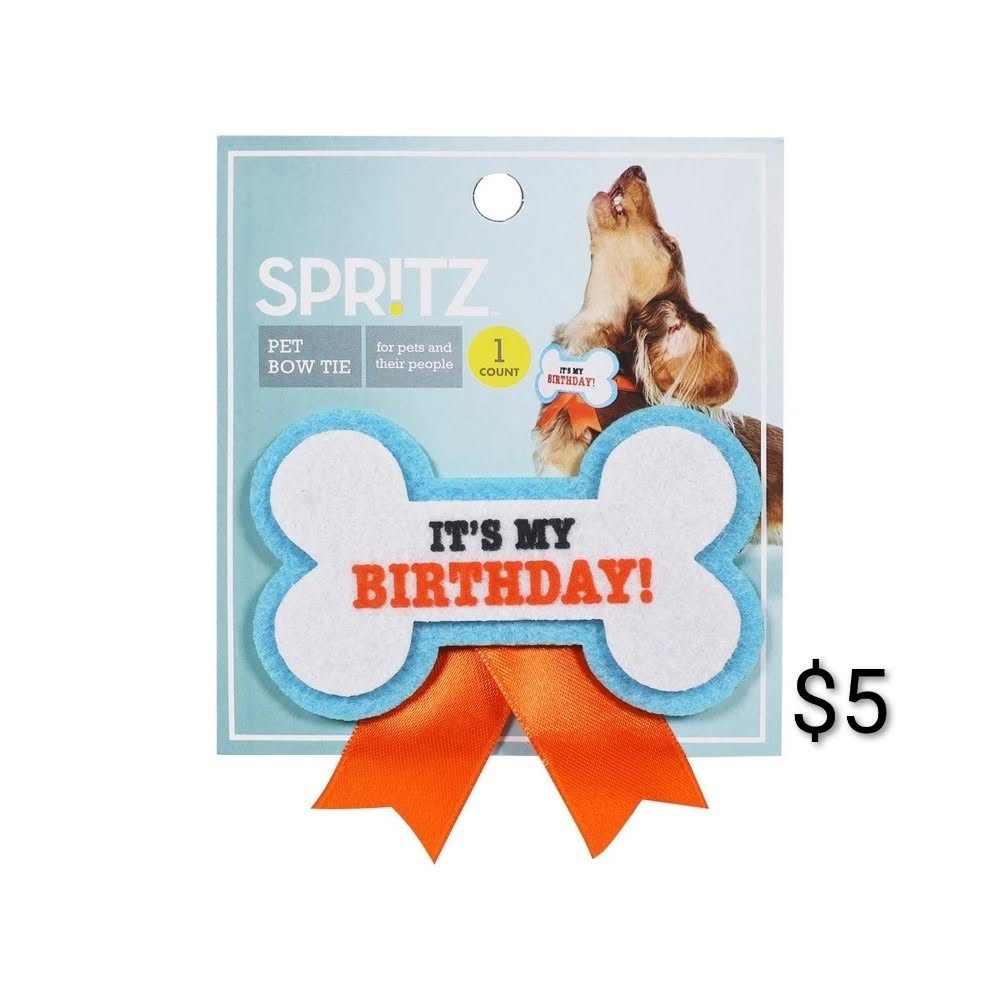 Spritz Pet Birthday Bow Tie