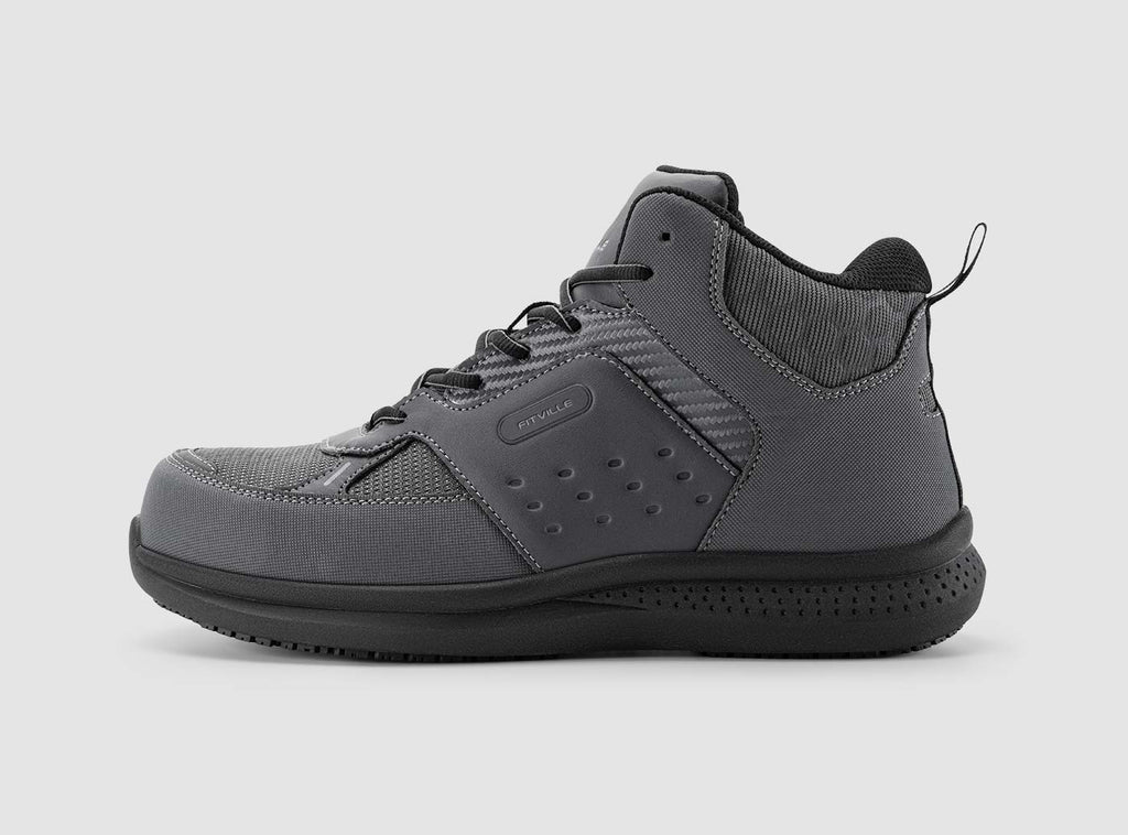 FitVille High-Top SteelCore V2 Shoe — Steel Grey; US men's 10 W