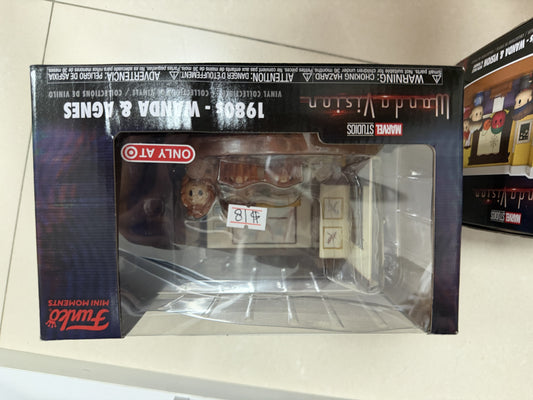 Funko Mini Moments WandaVision 1980s — Wanda and Vision with Billy and Tommy — Target exclusive; 1980s scene